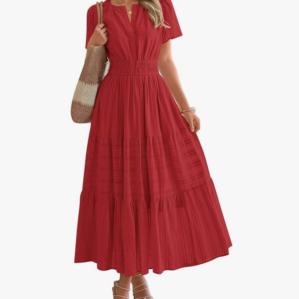 Elegant Red Maxi Dress